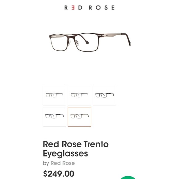Mens Red Rose Mahogany & Silver Designer Eyeglasses Frames 53-30-150 Japan Made - Picture 6 of 6